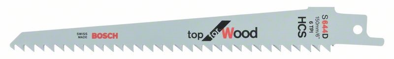 BOSCH SABRE SAW BLADE S644D WOOD TO 100MM PKT 2